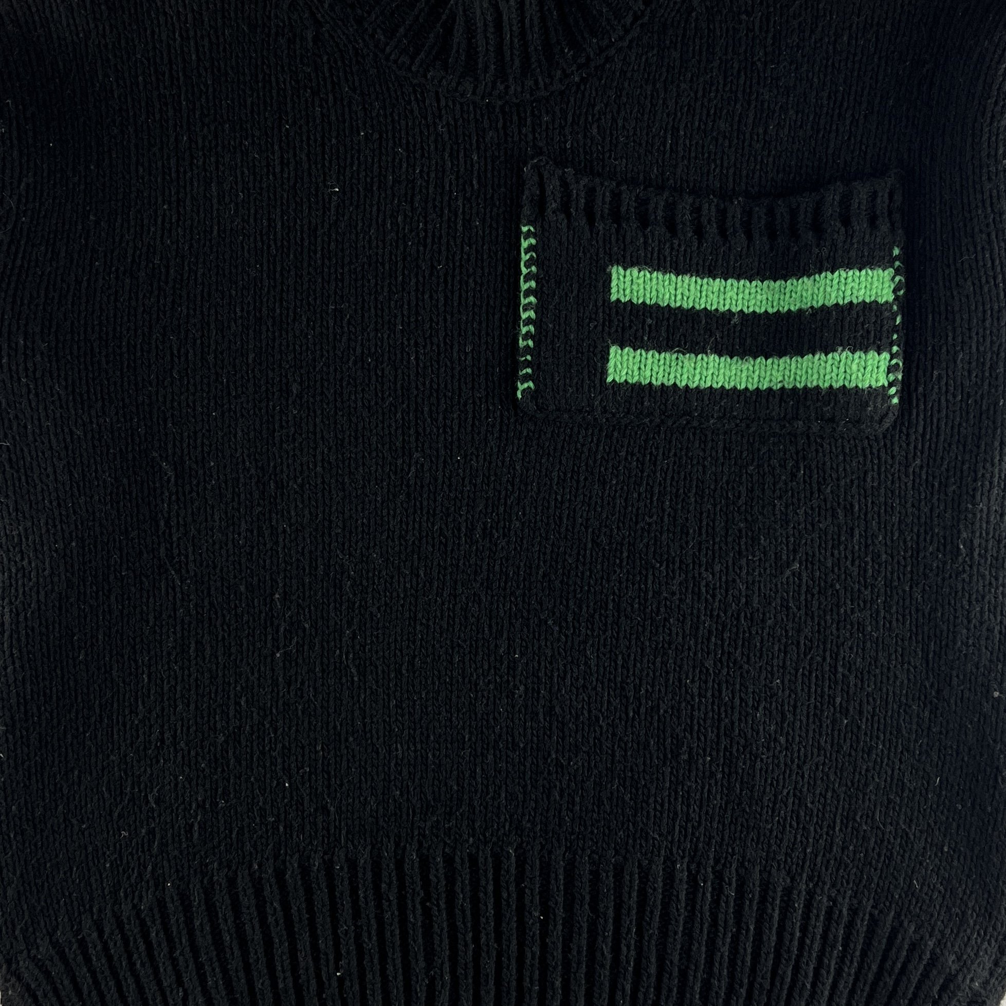 MARKED EU: Raf Simons AW01-02 Green Distressed Sweater MARKED EU: Raf Simons AW01-02 Green Distressed Sweater